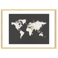 Marbel Gold World Map