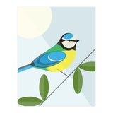Mid Century Geometric Blue Tit (Print Only) thumbnail