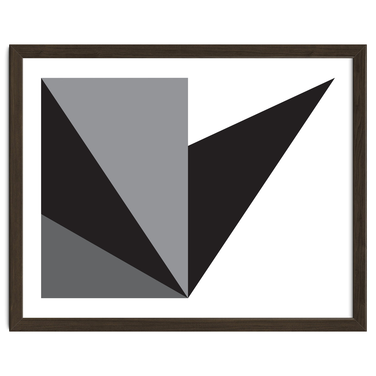 Geometric Shapes No. 76 - black, white & grey