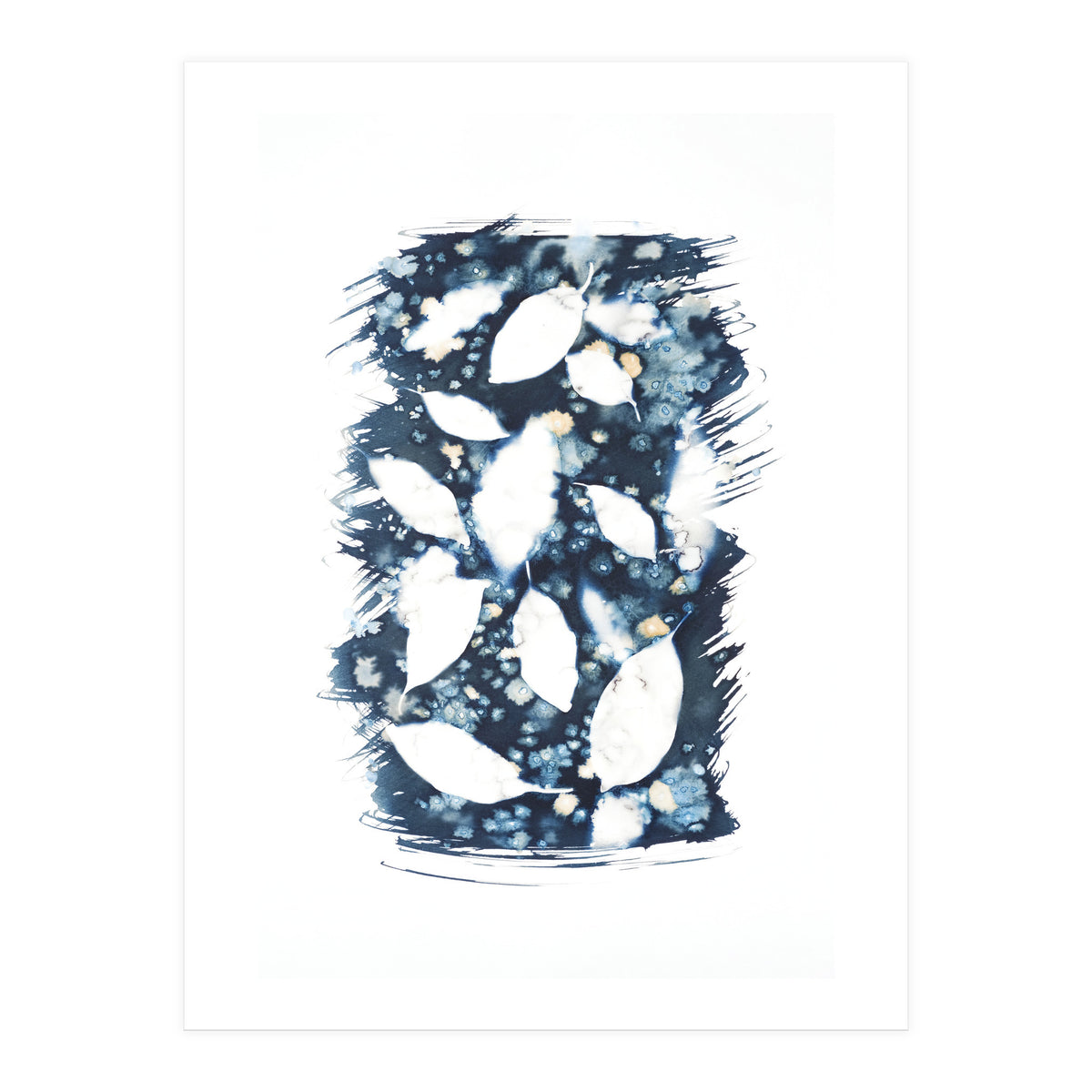 Indigo Blue Botanical Leaves No. 10 (Print Only)