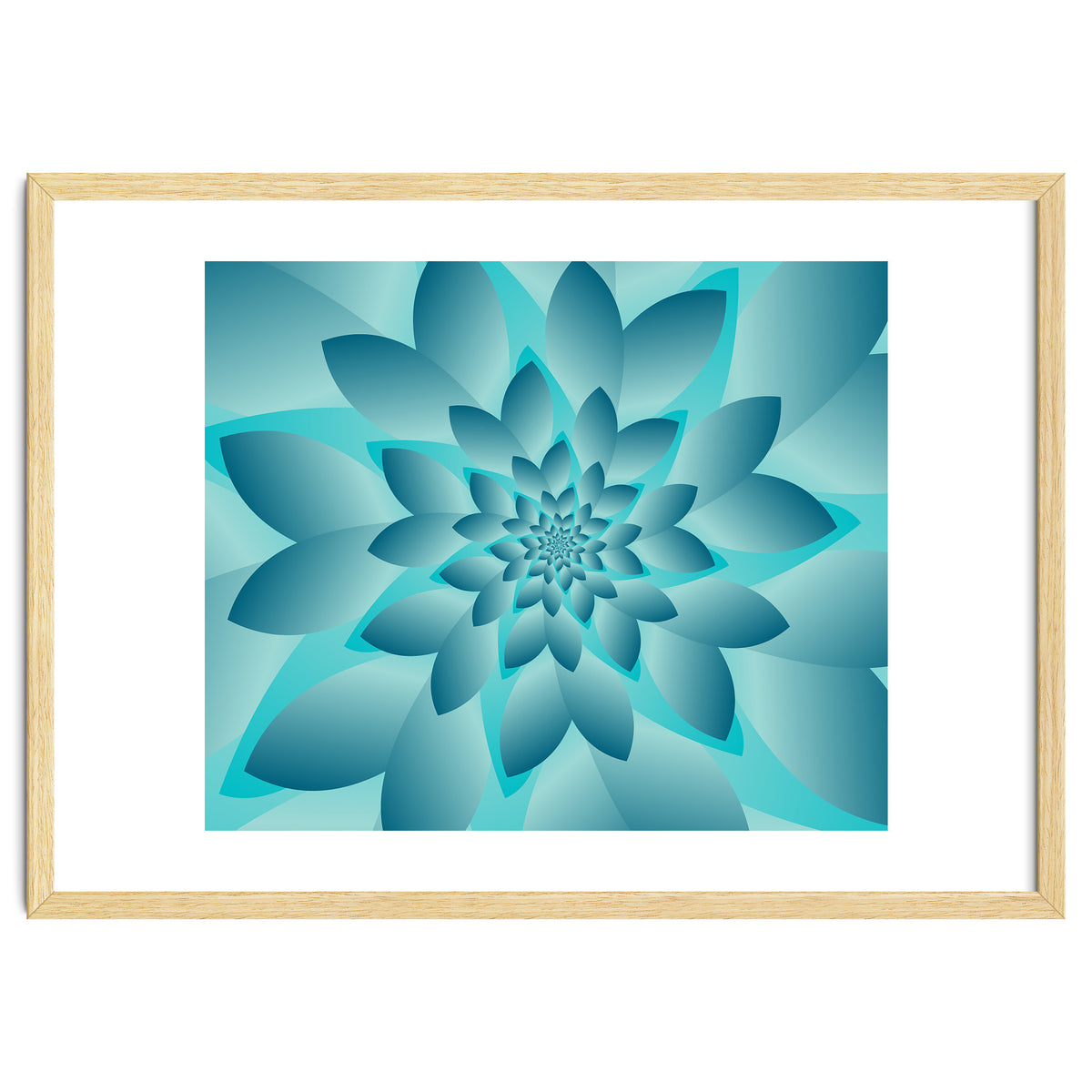 Abstract Modern Optical Illusion Floral Design Art