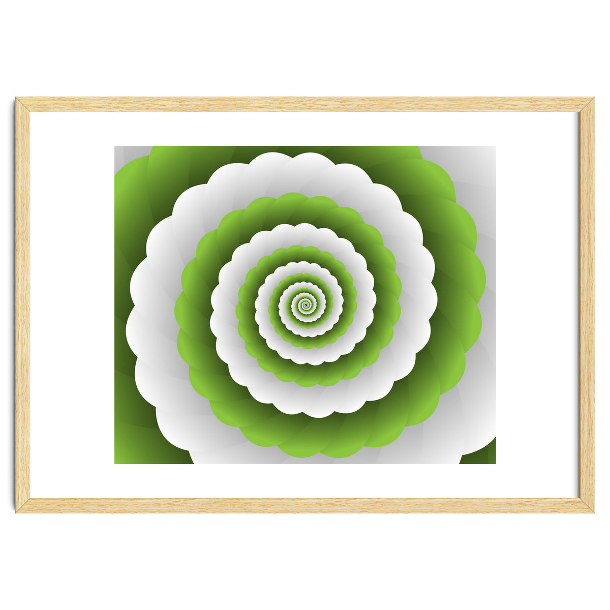 Green Modern Floral Interior Design Art