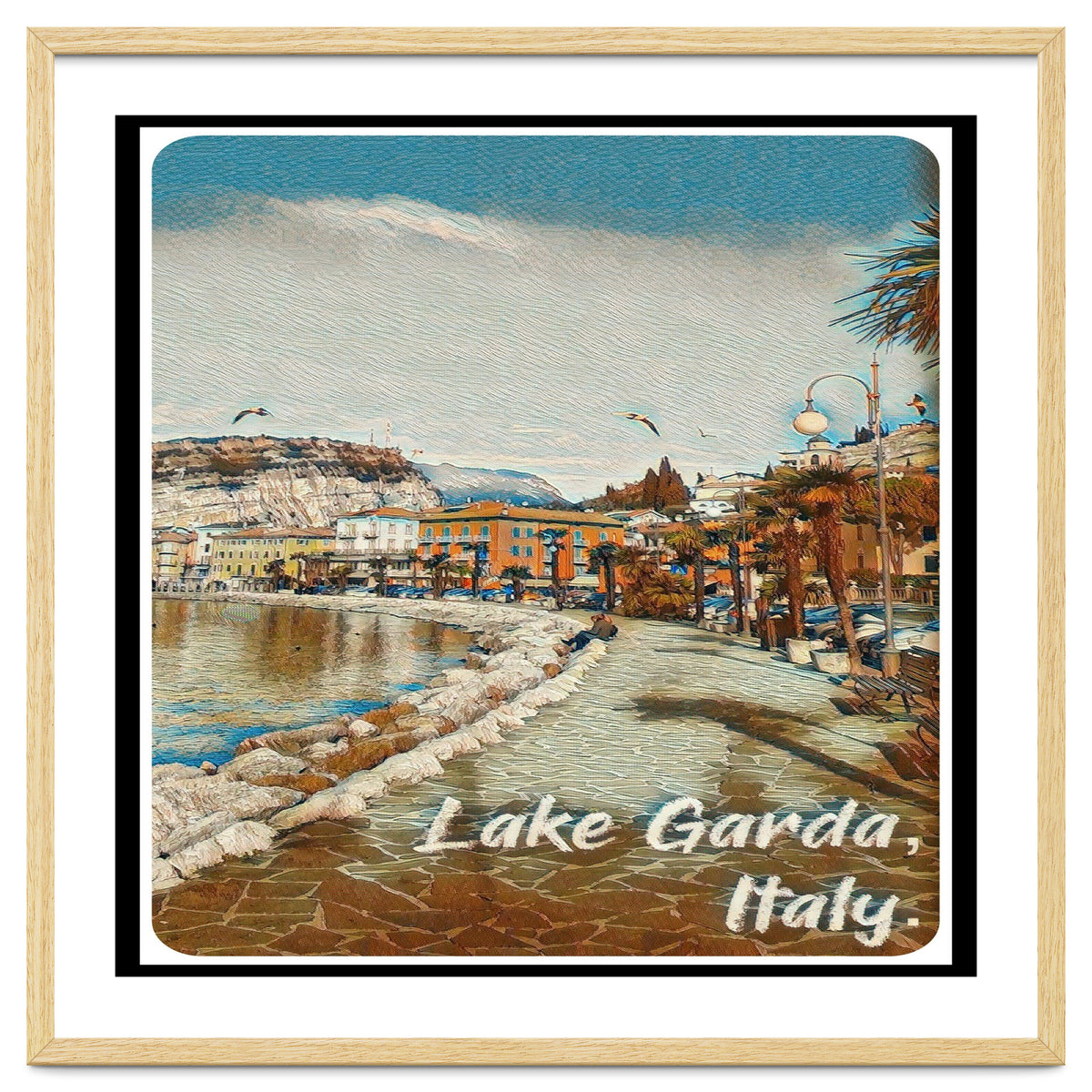 Birds And People On Lake Garda