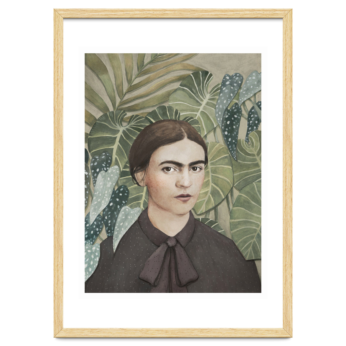 Frida With Plants