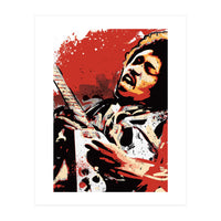 Jimi Hendrix pop art poster (Print Only)