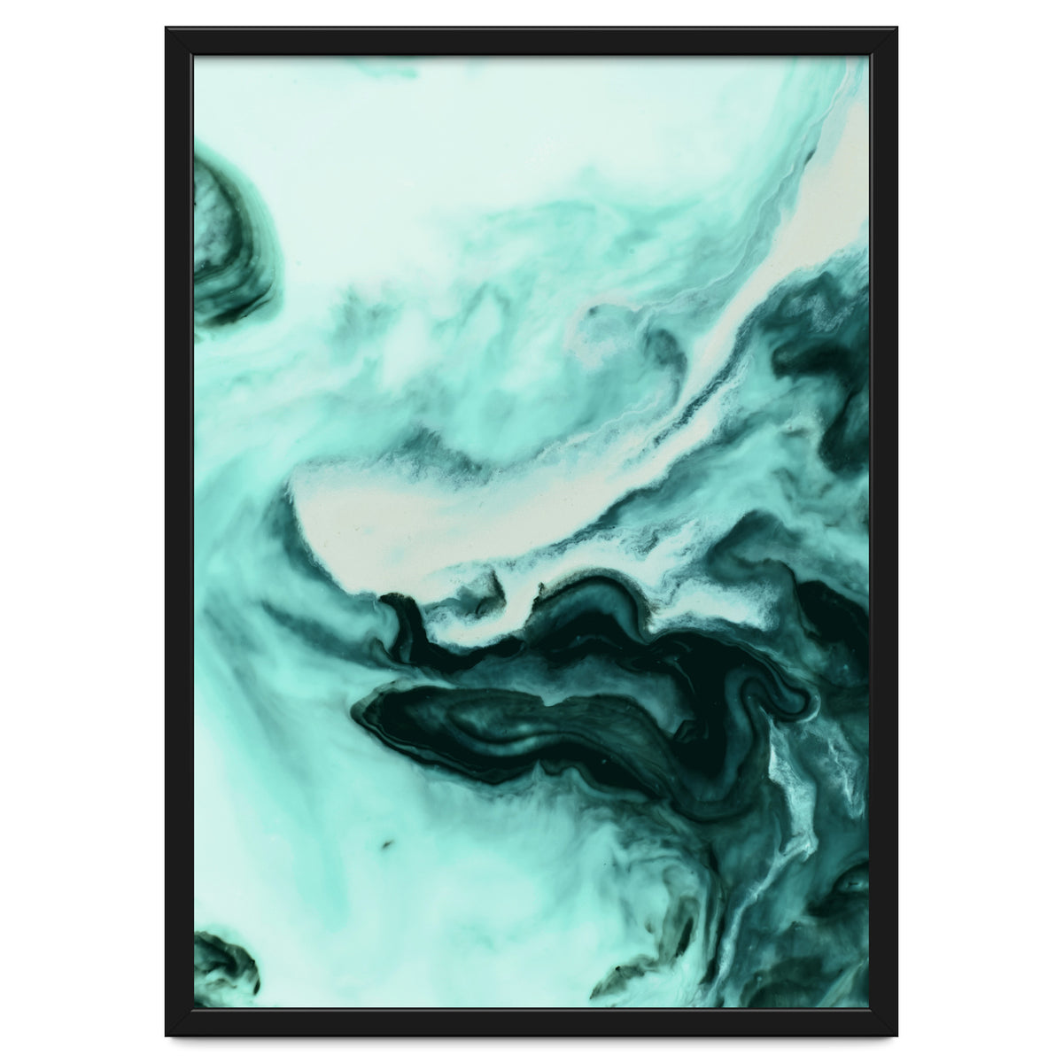 Abstract marbling mint