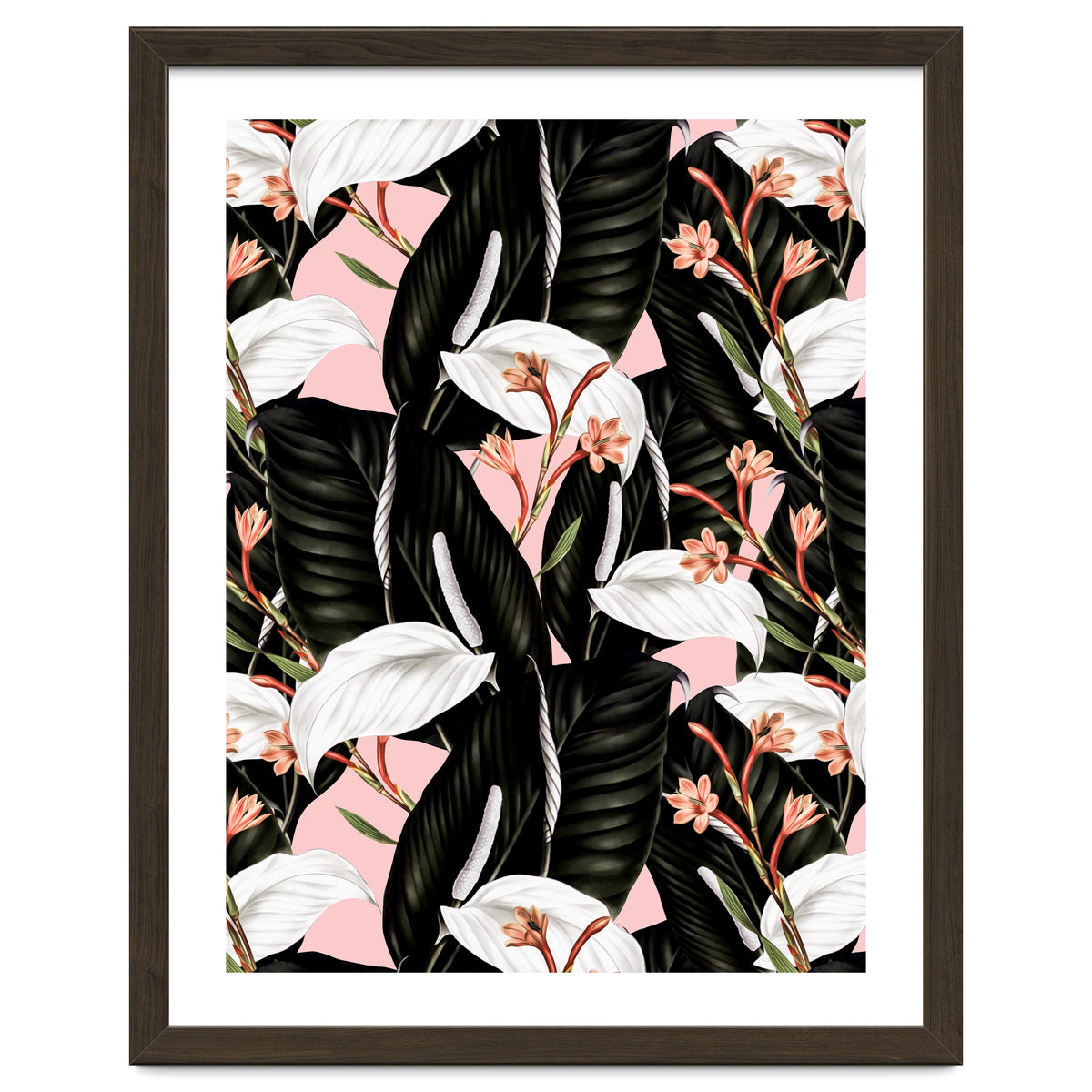 Flowery exotic botanical pink
