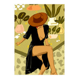 Make it Worth Their While, High Fashion Brown Woman Illustration, Plant Lady Little Black Dress (Print Only) thumbnail