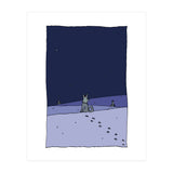 Dogs in Winter Night (Print Only) thumbnail