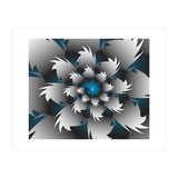 Seamless Blue 3D Floral (Print Only) thumbnail