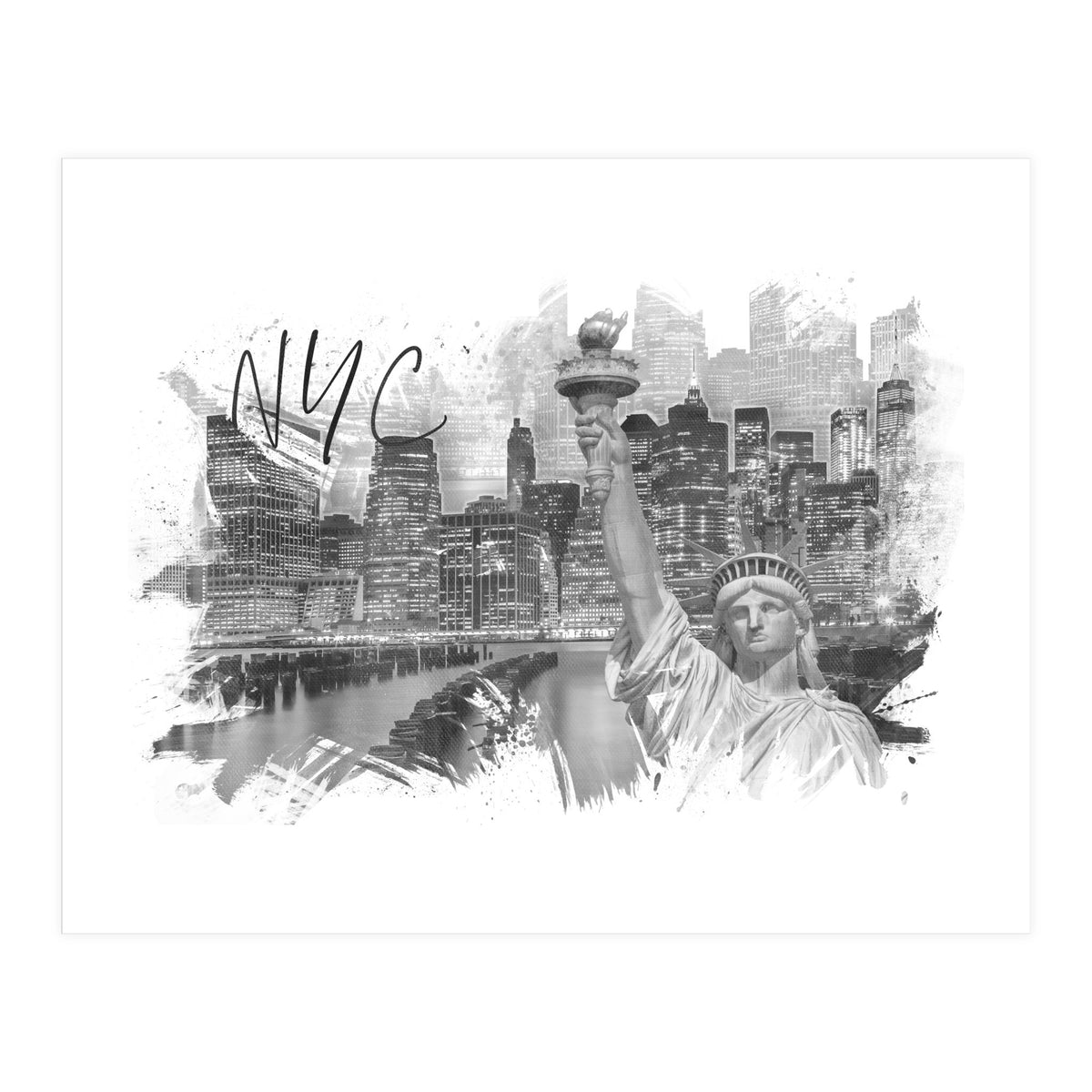 Trendy MANHATTAN Collage (Print Only)