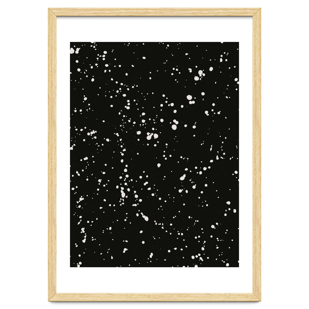 Paint Splatter on Black Background