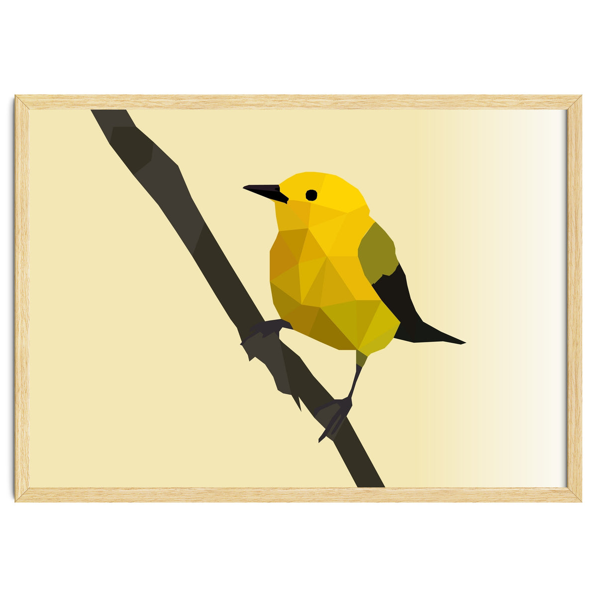 Prothonotary Warbler Low Poly Art