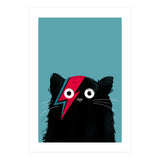 Doozal Cat Bowie Black (Print Only) thumbnail