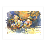 Garlic still life watercolor painting for kitchen  (Print Only) thumbnail
