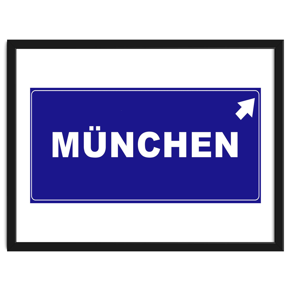 Let`s go to Munchen, Germany! Blue road sign