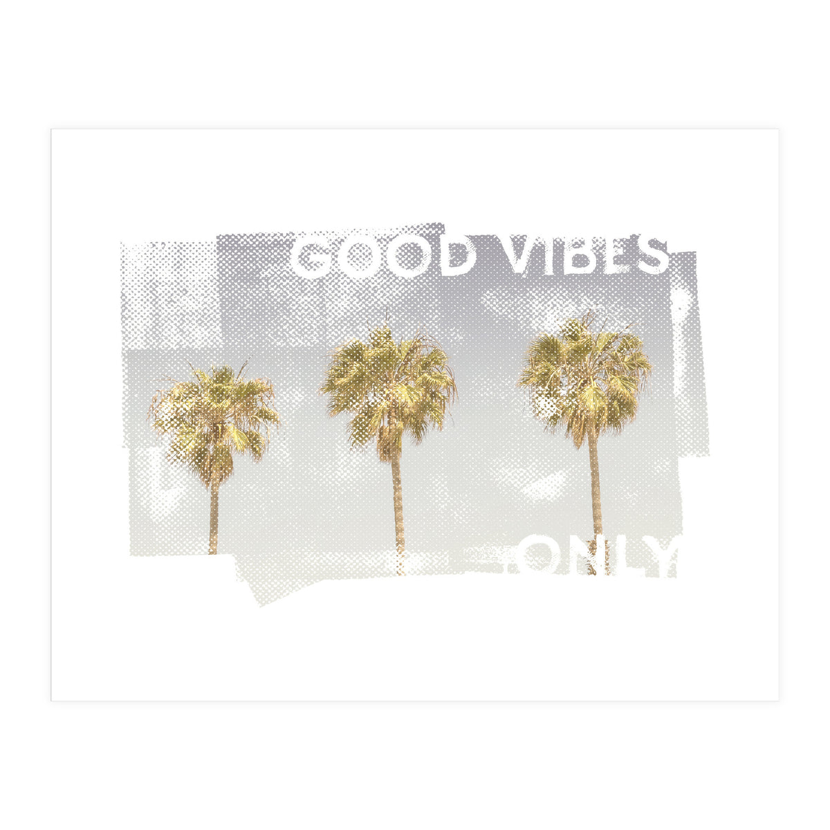 Vintage palm trees | good vibes only (Print Only)