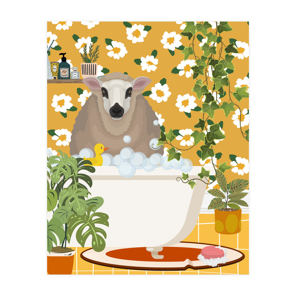 Sheep Bathing (Print Only)