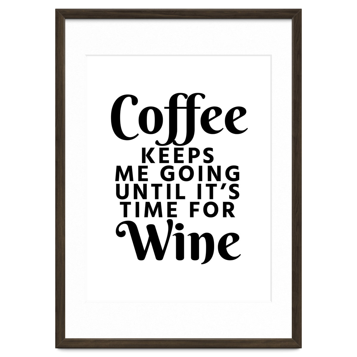 Coffee Keeps Me Going Until It's Time For Wine