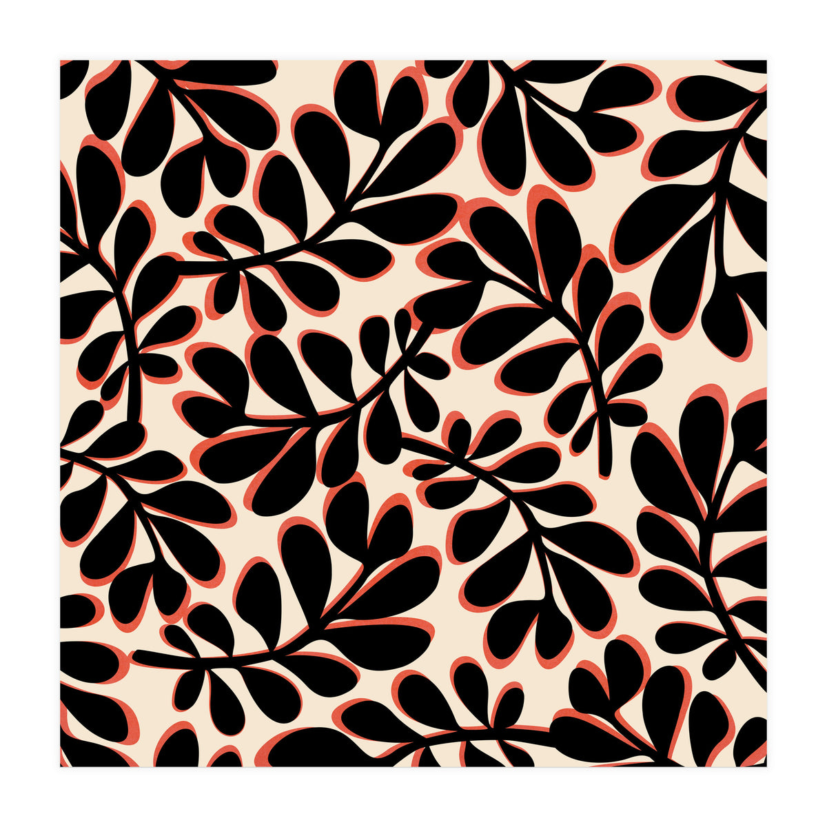 Mid Mod Playful Light Botanical (Print Only)