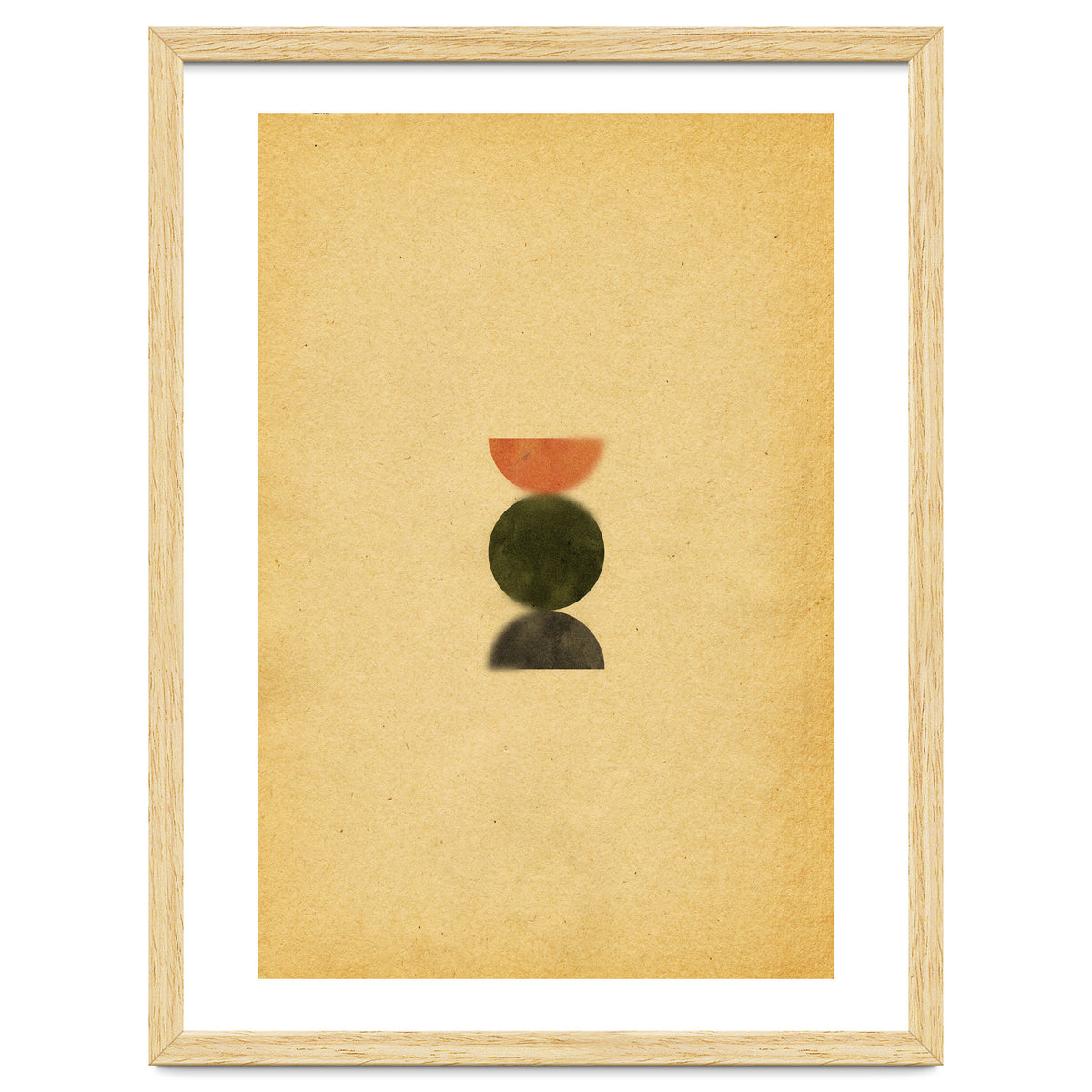 Blurry mid century modern shapes