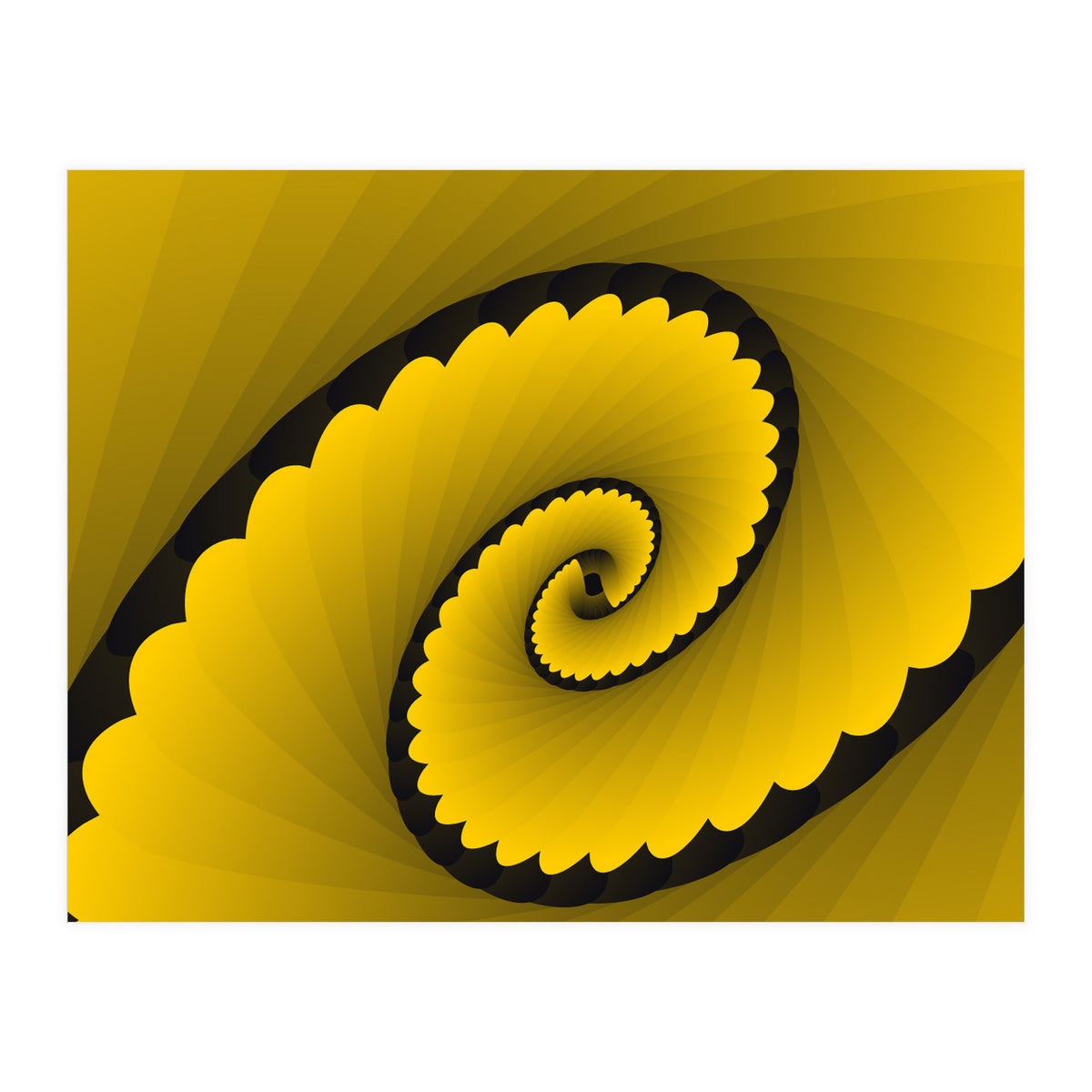 Abstract Floral Yellow (Print Only)