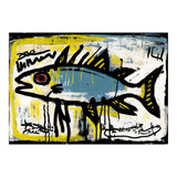 Blue Trout in Spray Painted Style Painting (Print Only) thumbnail