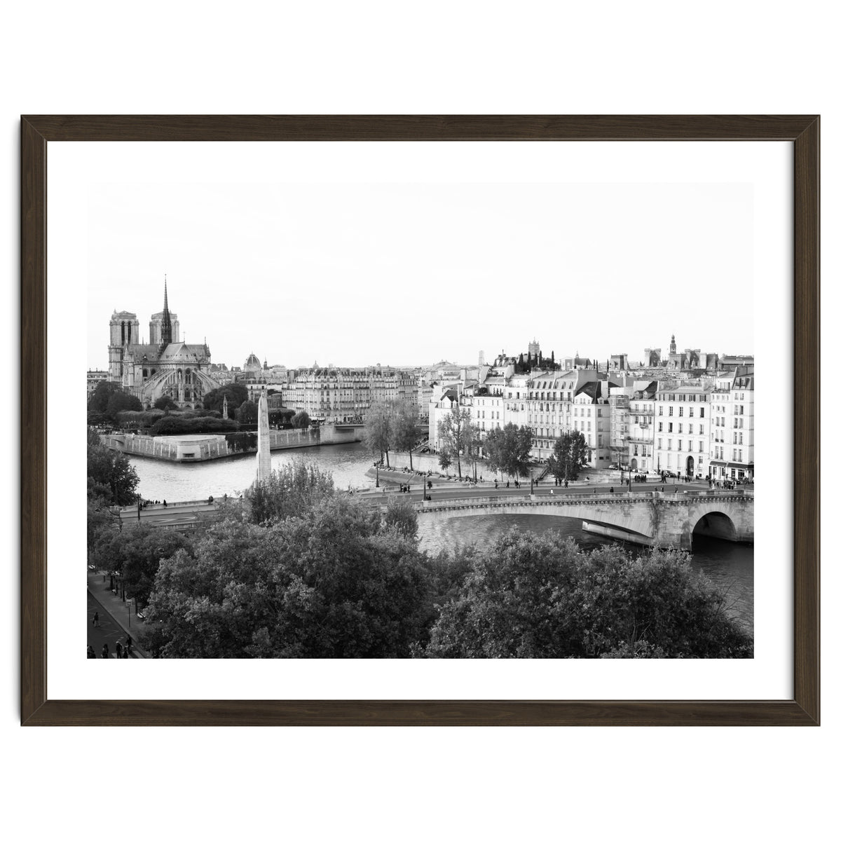 Paris View in Black and White