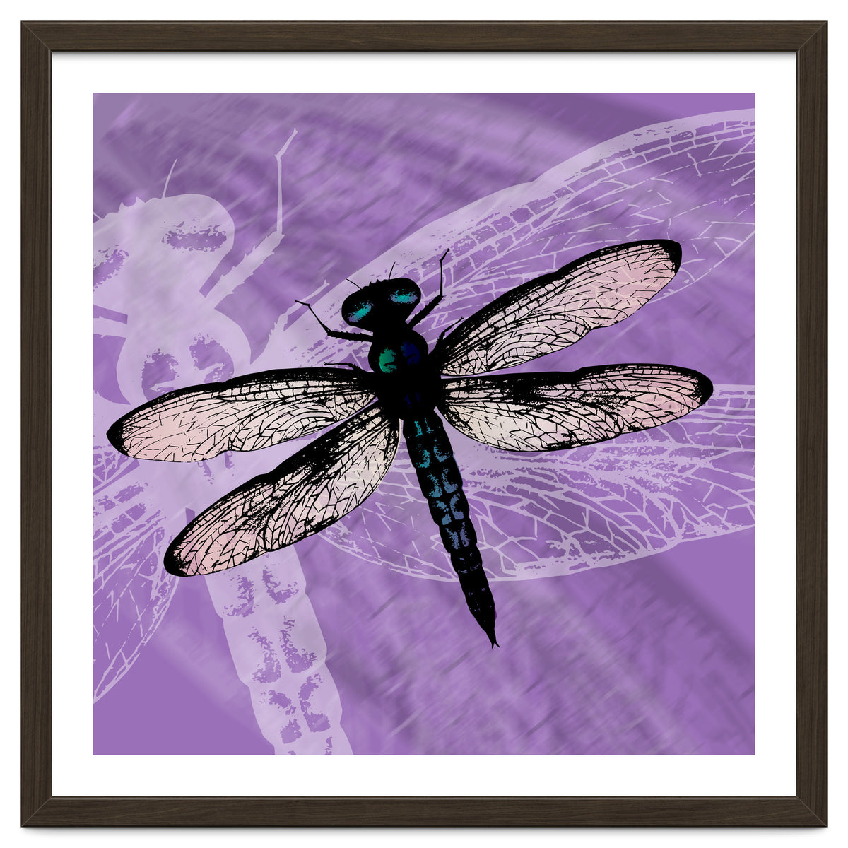 Blue dragonfly vector