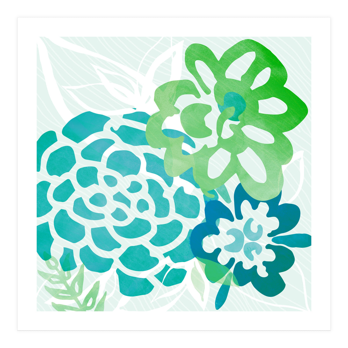 Abstract Coastal Floral (Print Only)