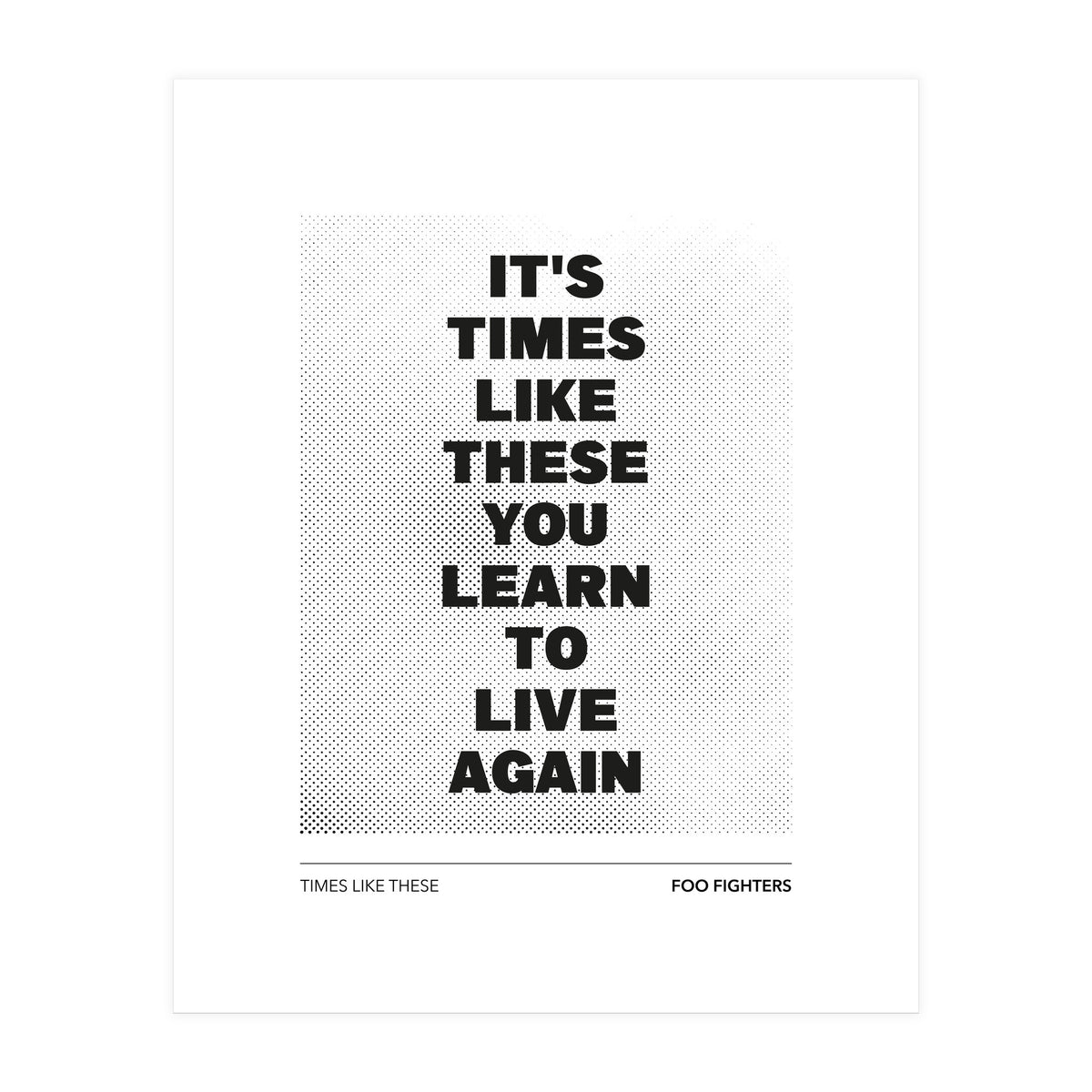 Foo Fighters - Times Like These (Print Only)