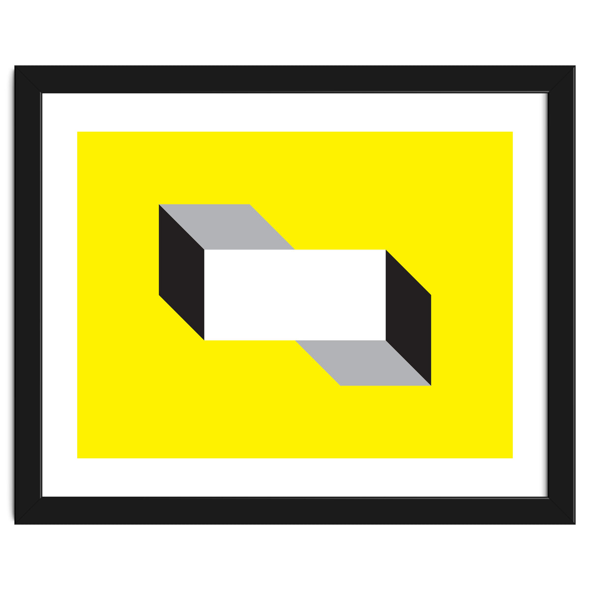 Geometric Shapes No. 50 - yellow, black & grey