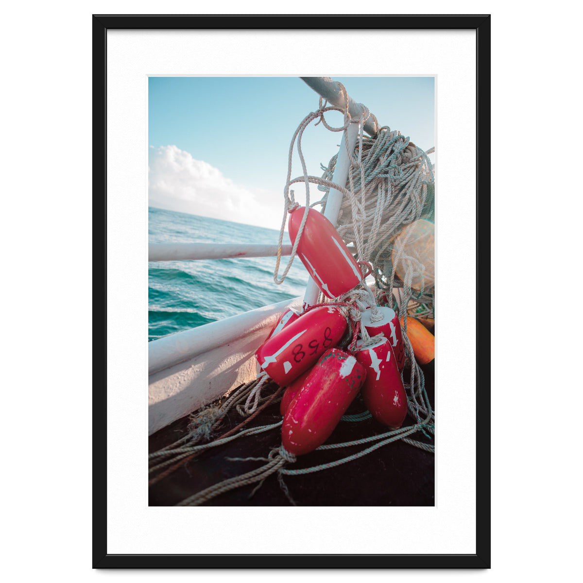 Buoys on a fishing boat