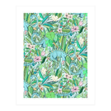 Improbable Botanical with Dinosaurs - soft pastels (Print Only) thumbnail