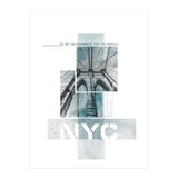 NYC Brooklyn Bridge Details | turquoise marble (Print Only) thumbnail