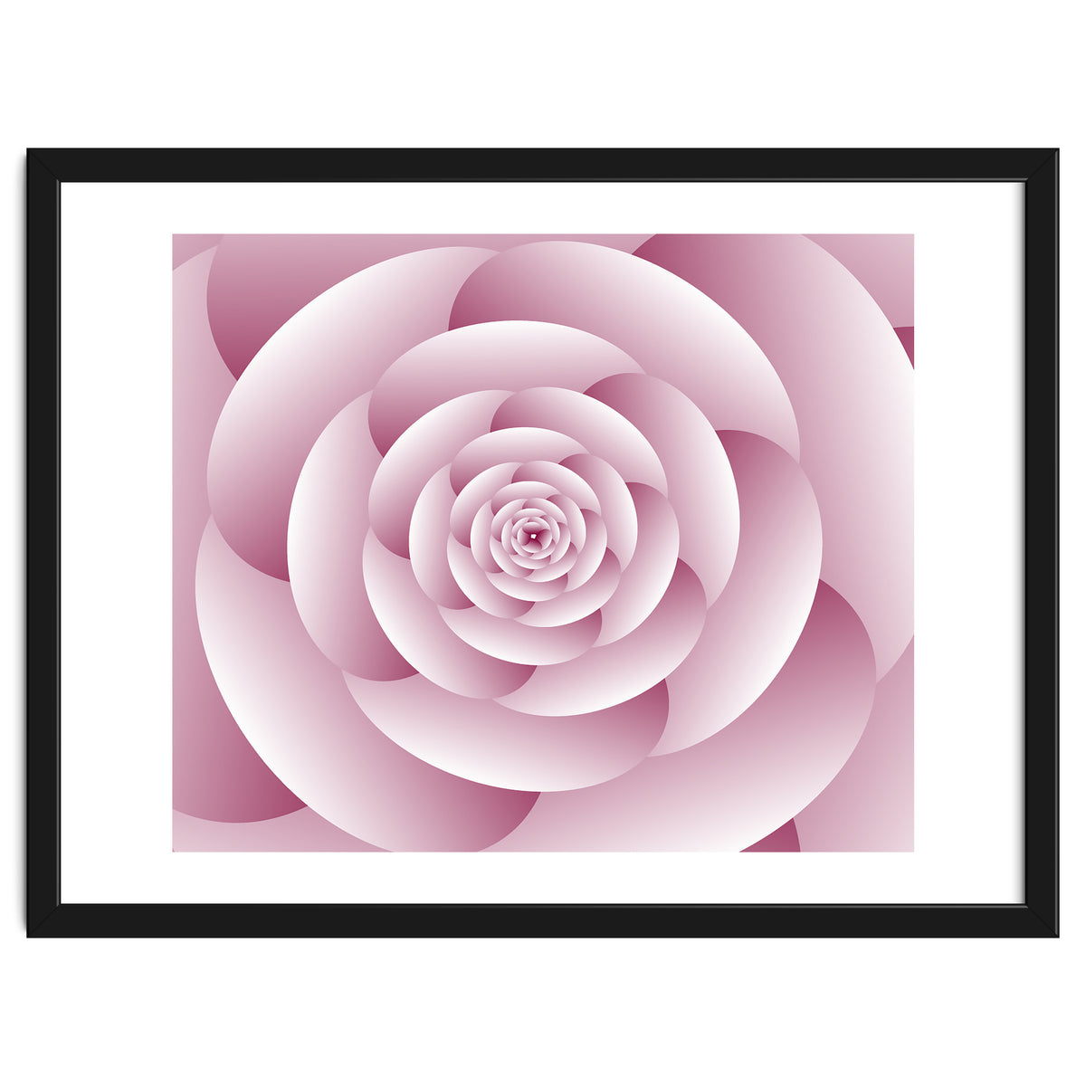 Abstract Rose Spiral 3D Art