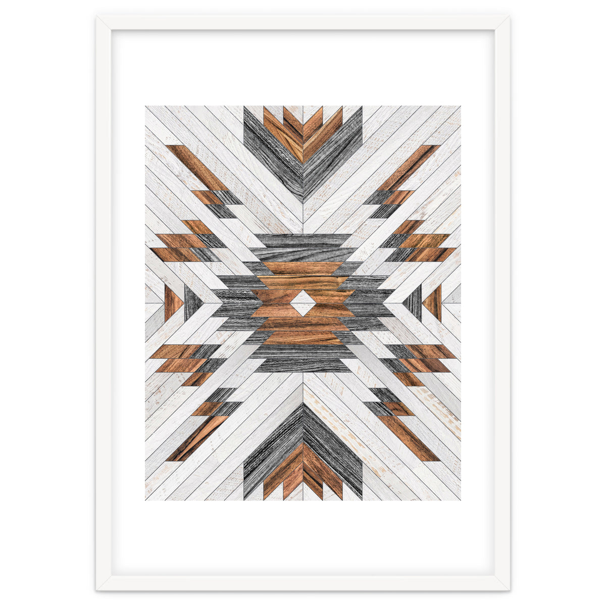 Urban Tribal Pattern No.8 - Aztec - Wood