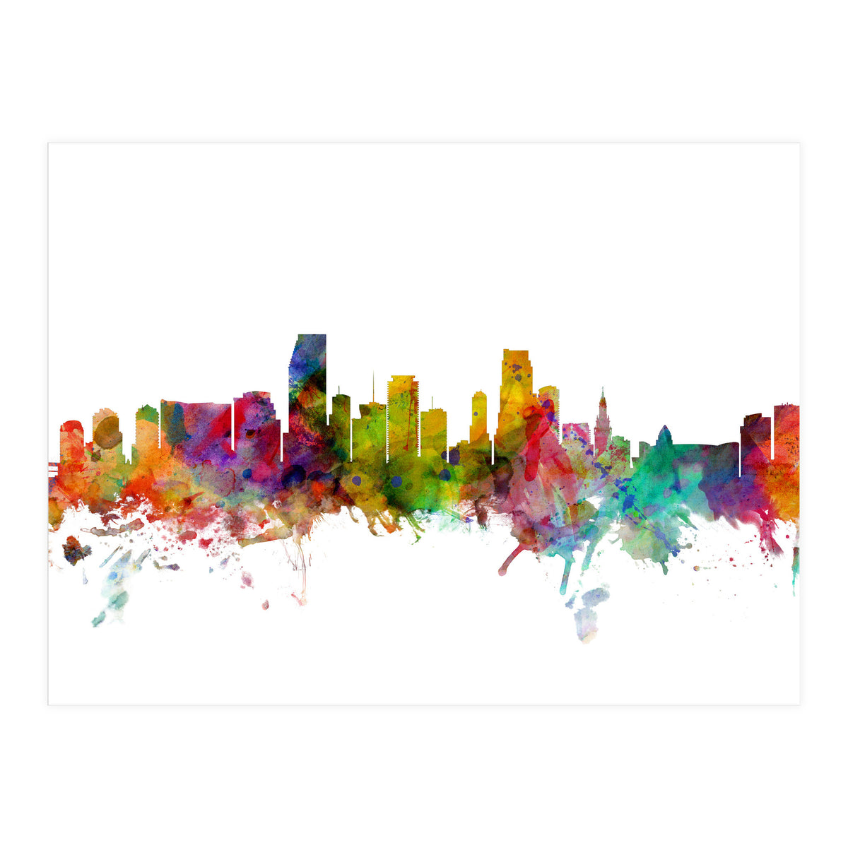 Miami Florida Skyline (Print Only)