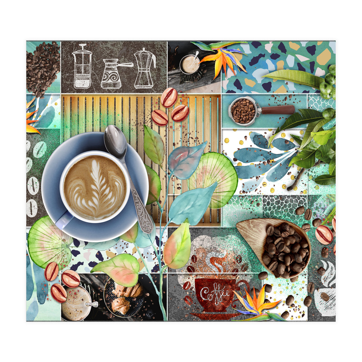 Coffee Shop Collage (Print Only)