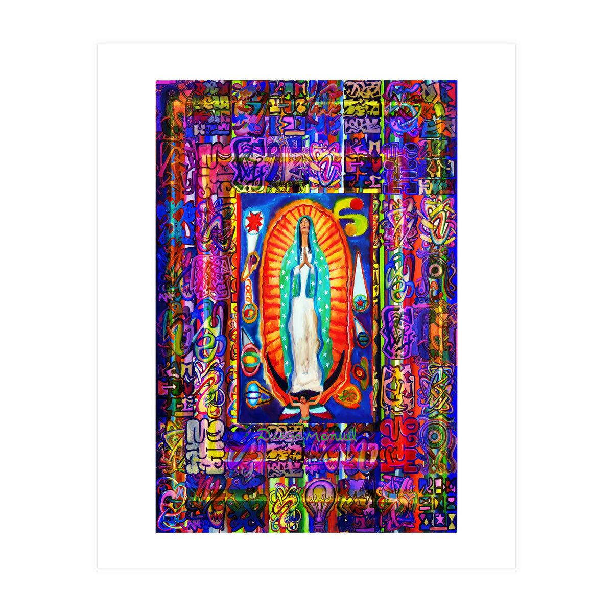 Graffiti Digital 2022 339 and Virgin of Guadalupe (Print Only)