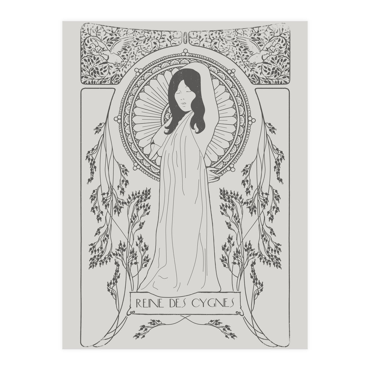 Reine Des Cygnes Grey (Print Only)