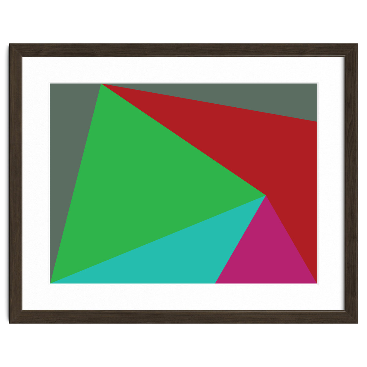 Geometric Shapes No. 19 -  green, magenta & blue