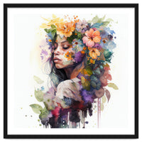 Watercolor Tropical Woman #6