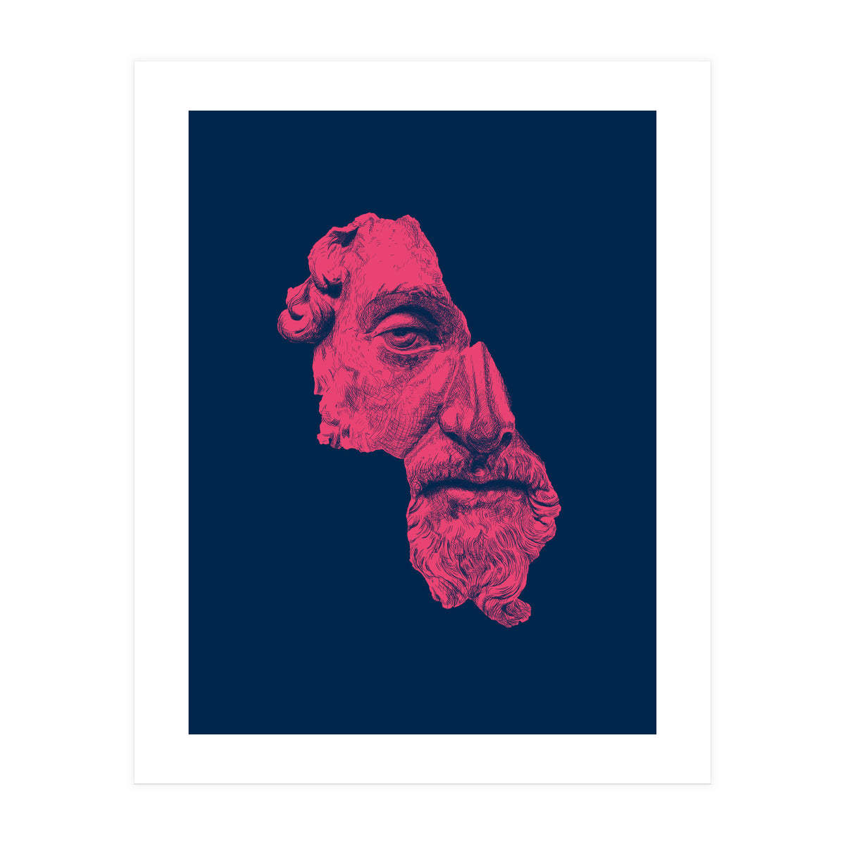 MARCUS AURELIUS ANTONINUS AUGUSTUS / prussian blue / vivid red (Print Only)