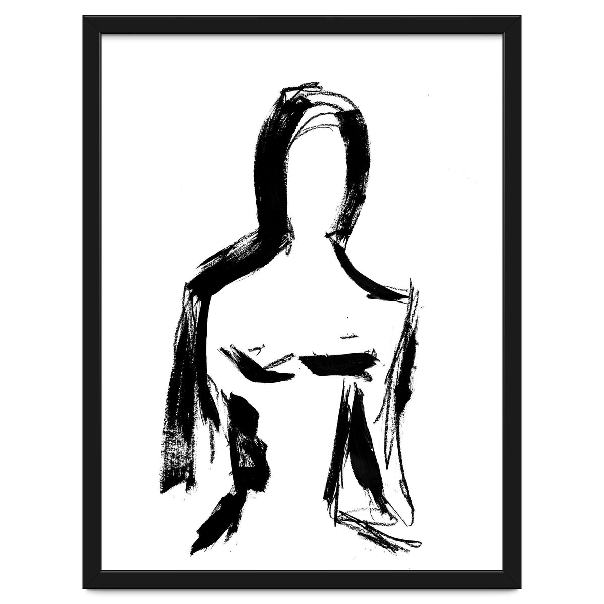 Abstract Monochrome Female Figure