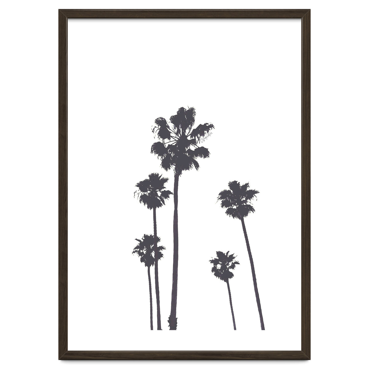 Palms & Sunset-Minimal B&W 2