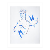 Boy with blue birds (Print Only) thumbnail