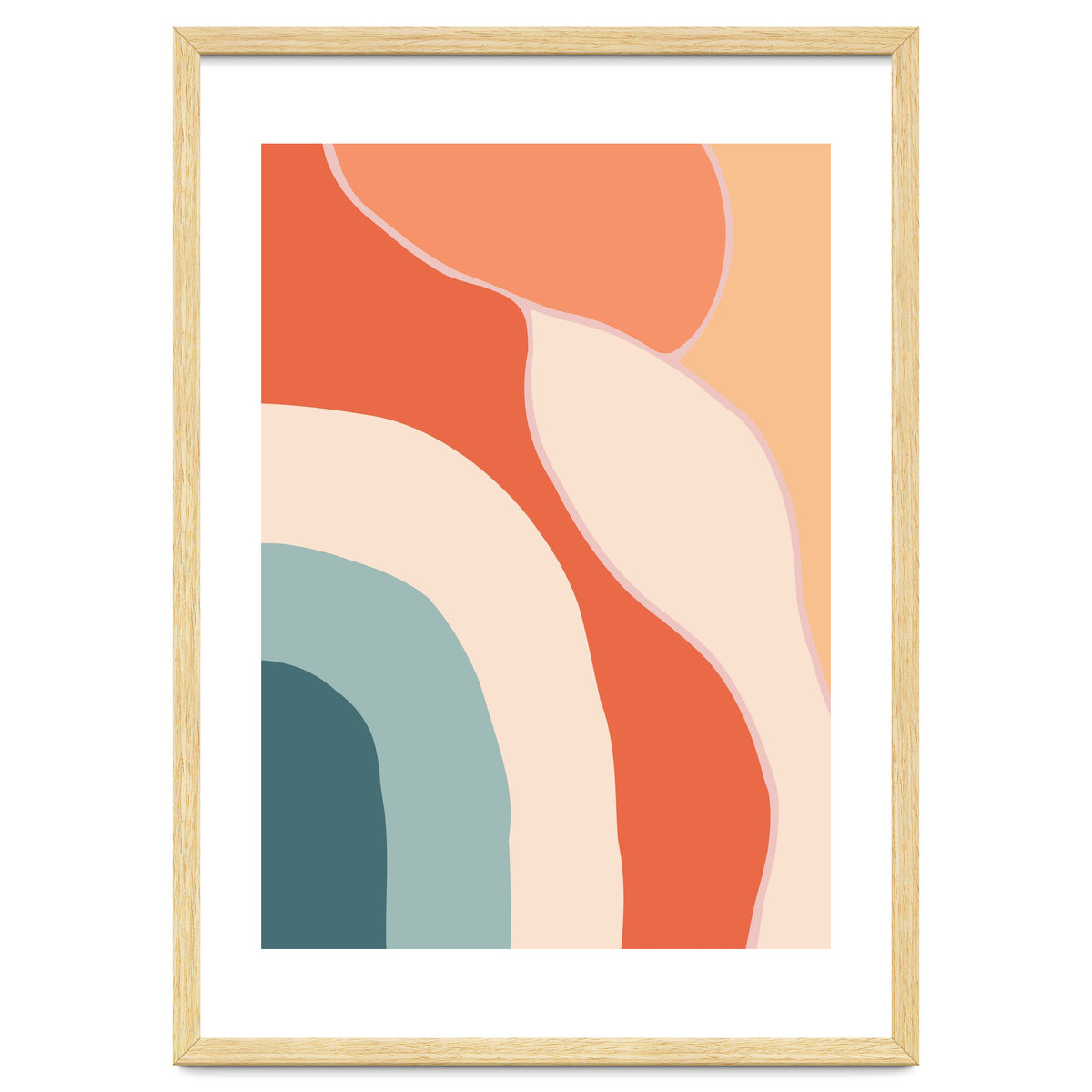 Rainbow Retro Wavy Lines