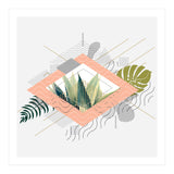 Abstract geometrical and botanical shapes I (Print Only) thumbnail