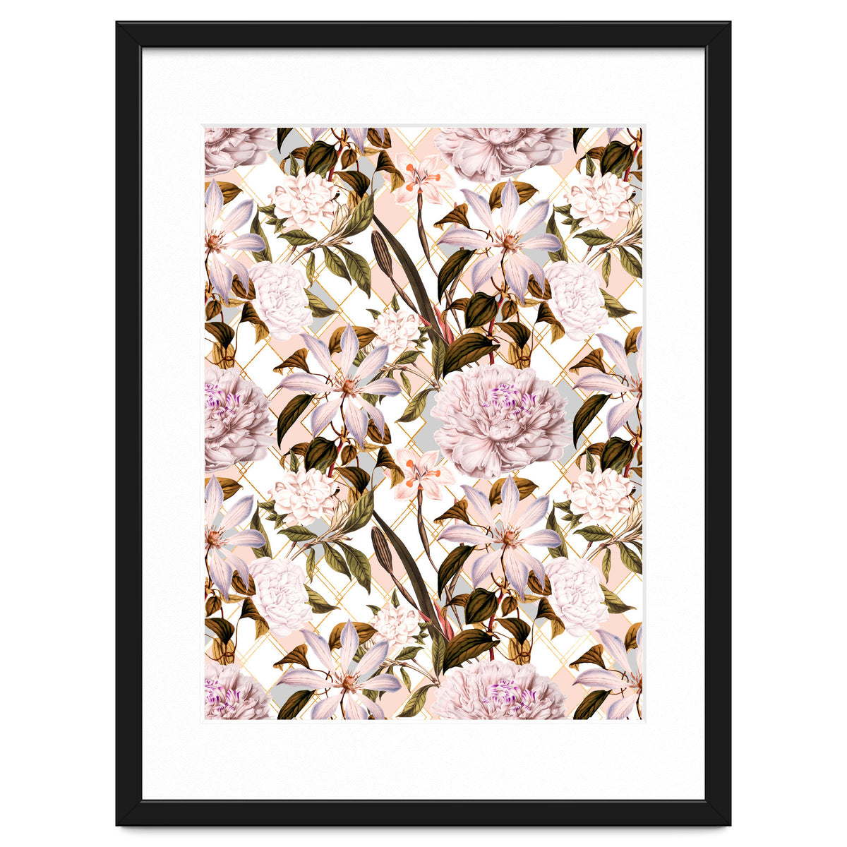Pink flowering in geometric